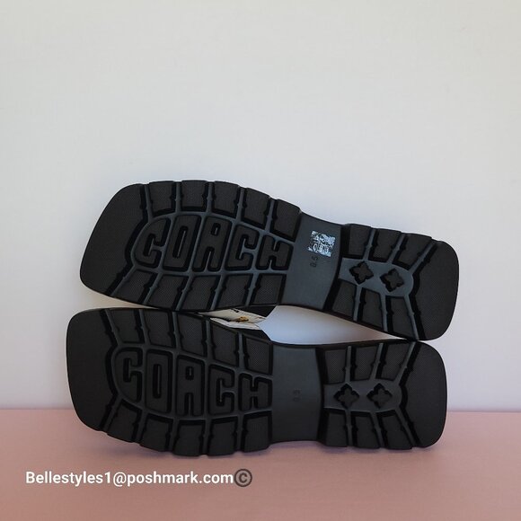 COACH Florence Smooth Leather Sandal With Flower Print –Chalk Multi -Size 8.5B⭐ - Picture 14 of 16